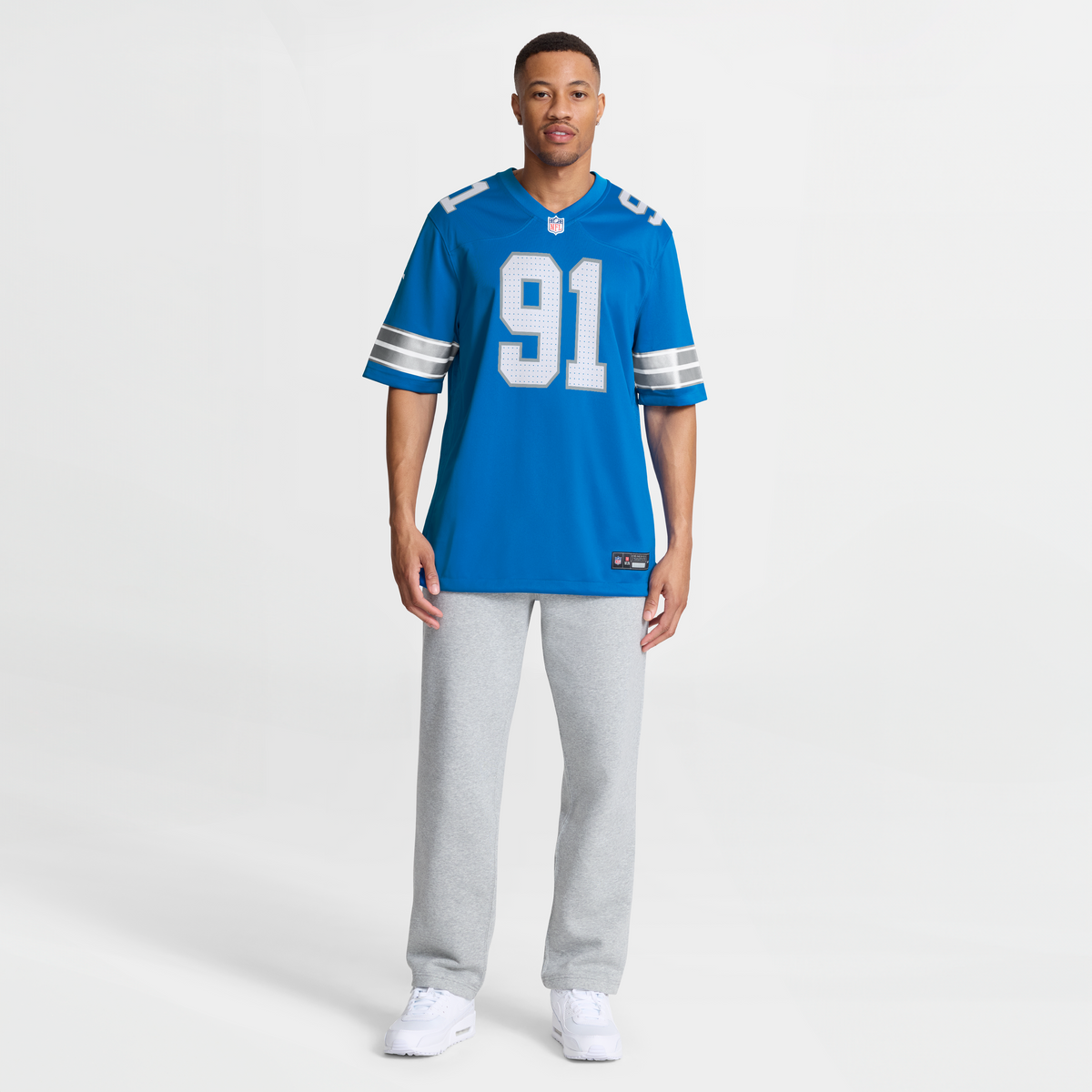 Men's Detroit Lions Tyleik Williams Blue Team Jersey