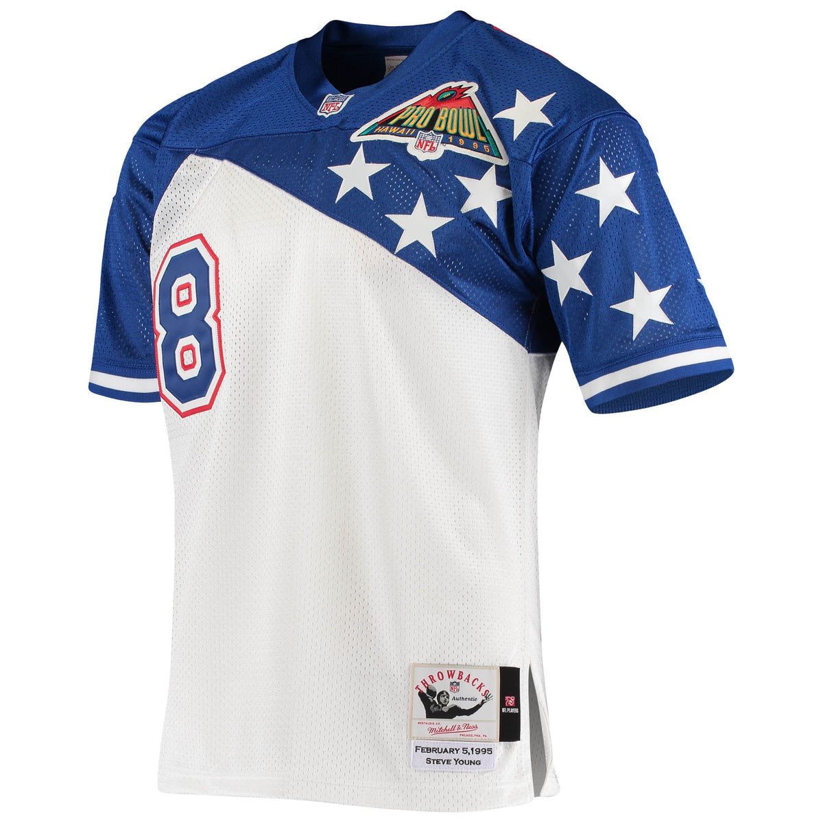 Men's NFC Steve Young White Blue 1994 Pro Bowl Jersey