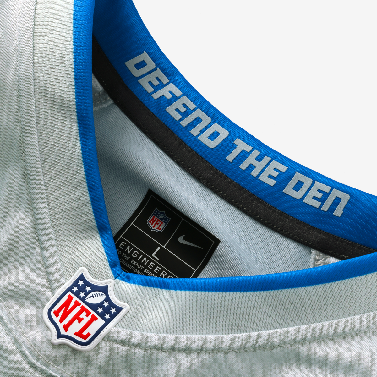 Men's Detroit Lions Sam LaPorta Silver 2026 Rivalries Collection Jersey