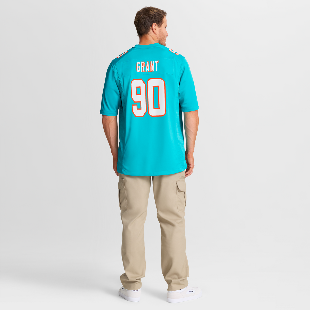 Men's Miami Dolphins Kenneth Grant Aqua Team Jersey