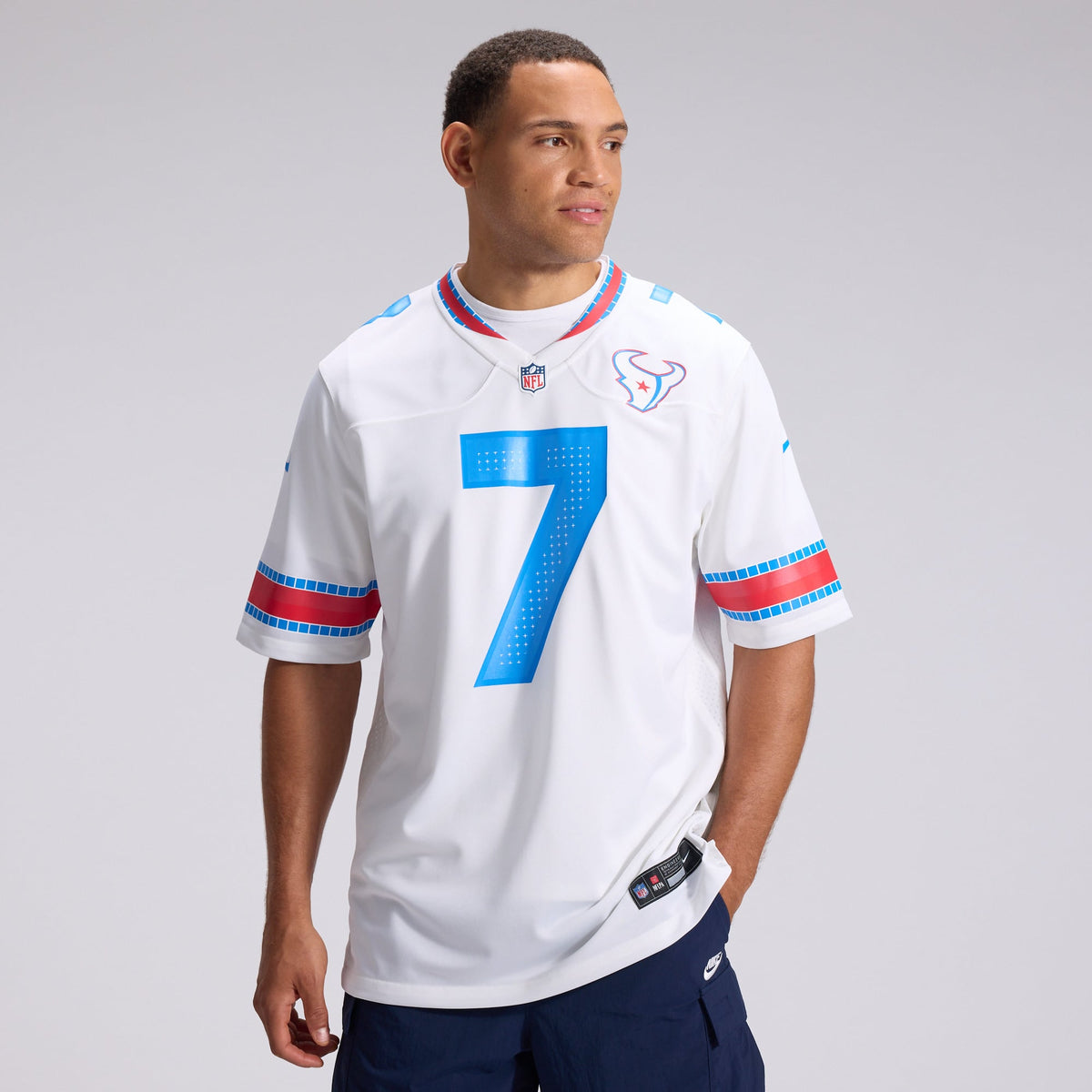 Men's Houston Texans C J Stroud White 2026 Rivalries Collection Jersey