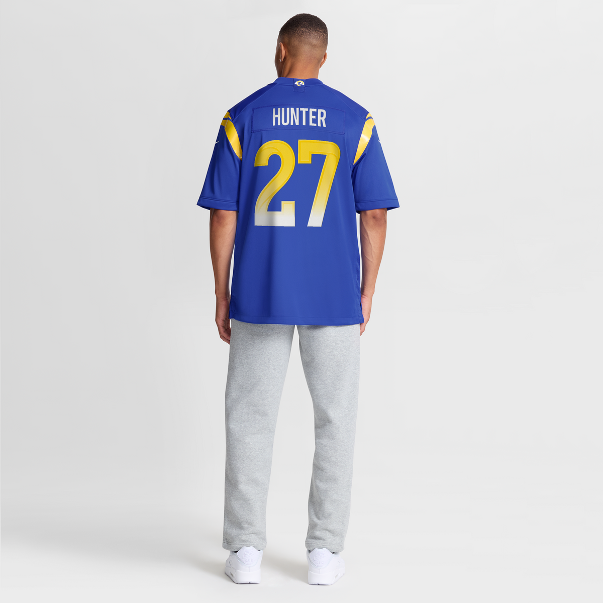 Men's Los Angeles Rams Jarquez Hunter Royal Team Jersey