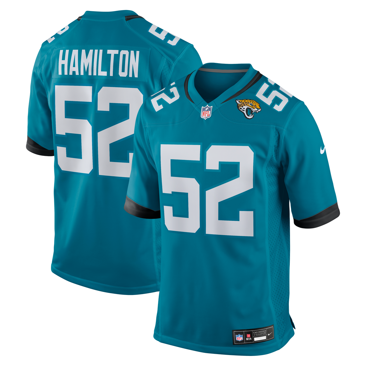 Men's Jacksonville Jaguars DaVon Hamilton Black Jersey