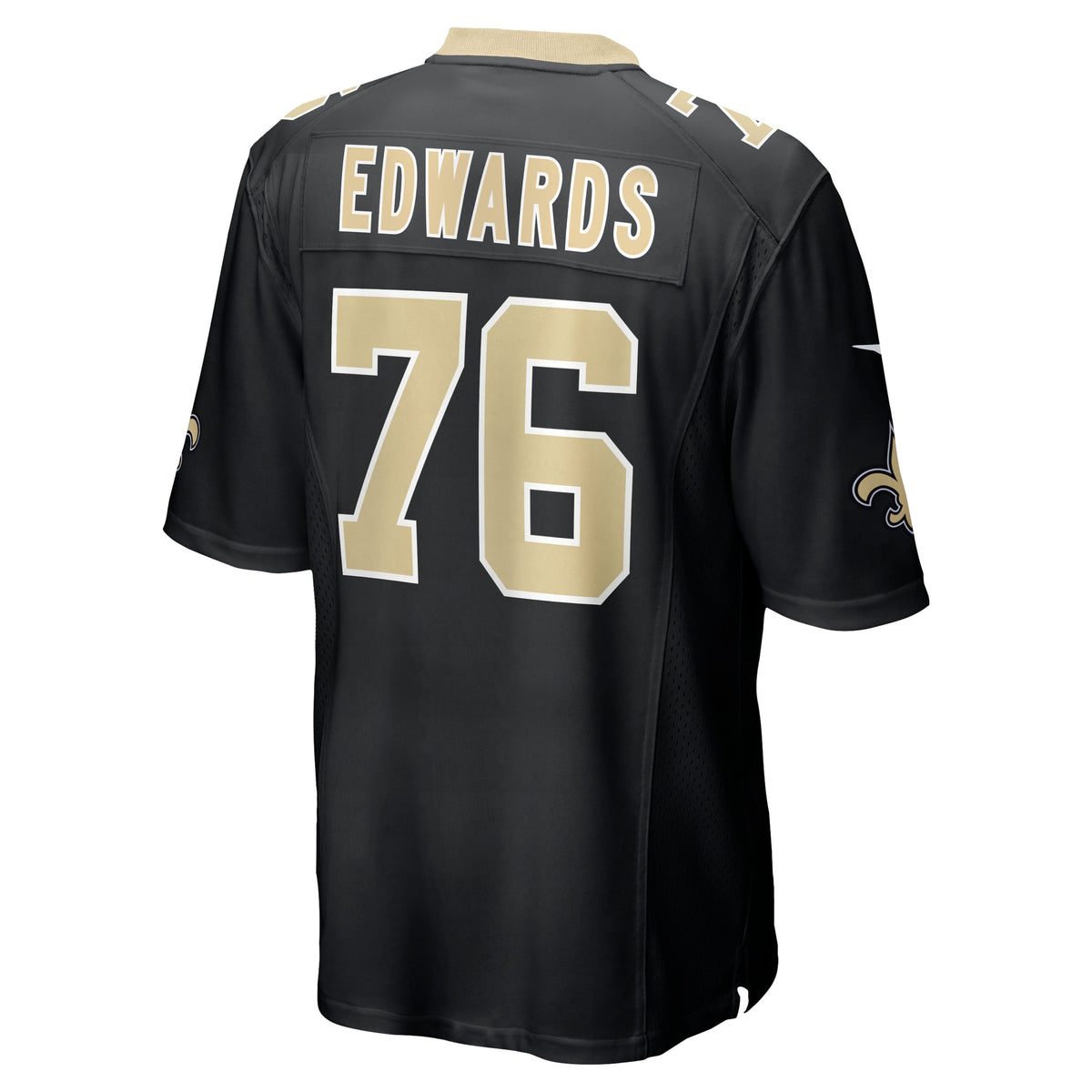 Men's New Orleans Saints David Edwards Black Team Jersey