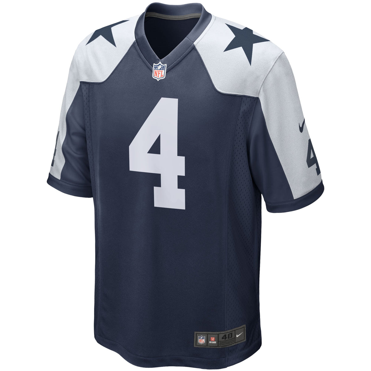 Men's Dallas Cowboys Dak Prescott White Alternate Game Team Jersey