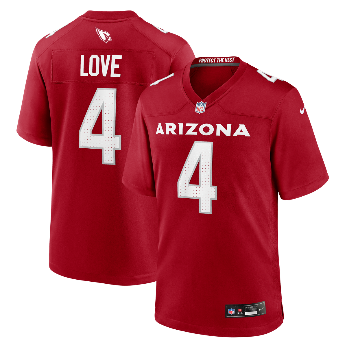 Men's Arizona Cardinals Jeremiyah Love Black Alternate Game Player Jersey