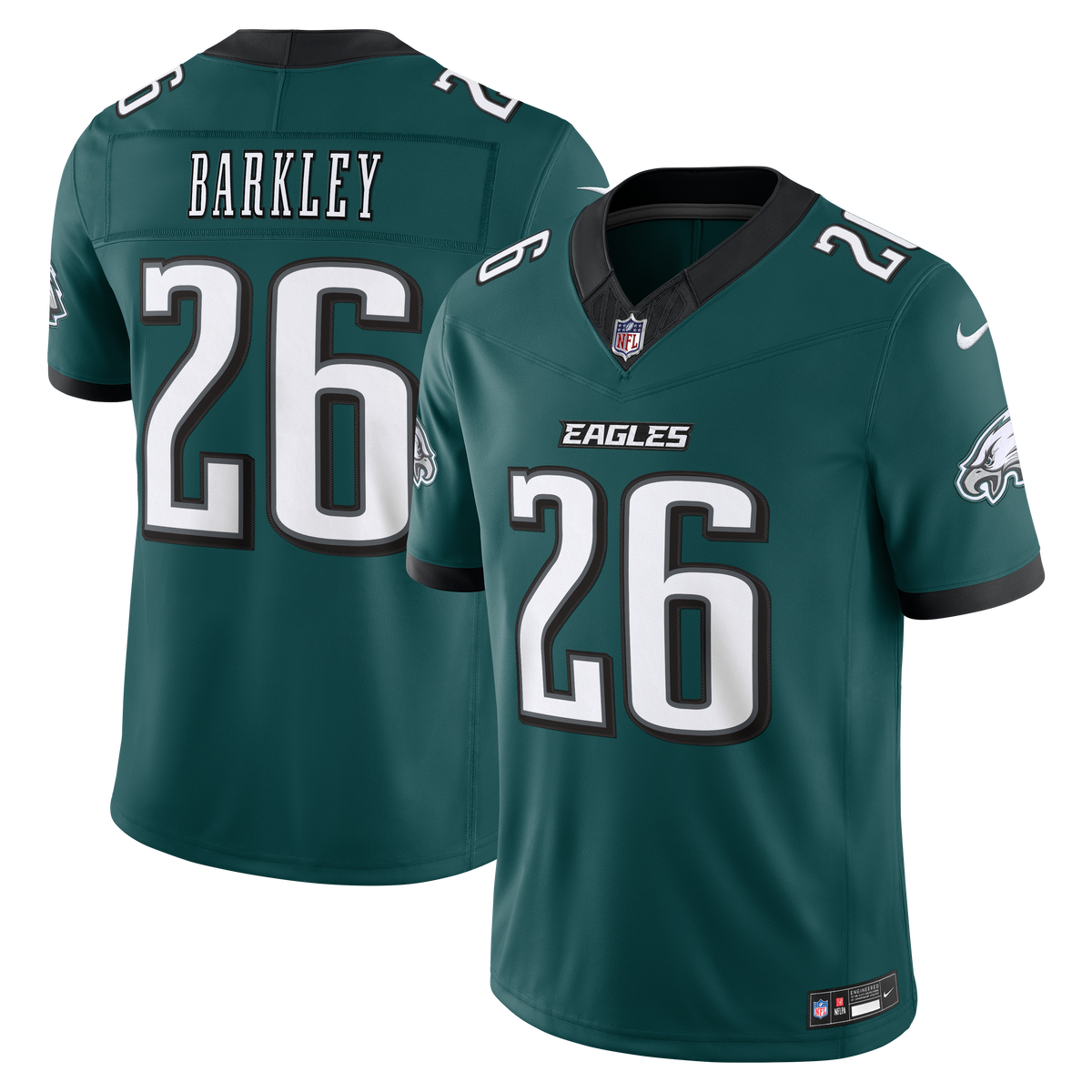 Men's Philadelphia Eagles Saquon Barkley Black Alternate Stitched Jersey