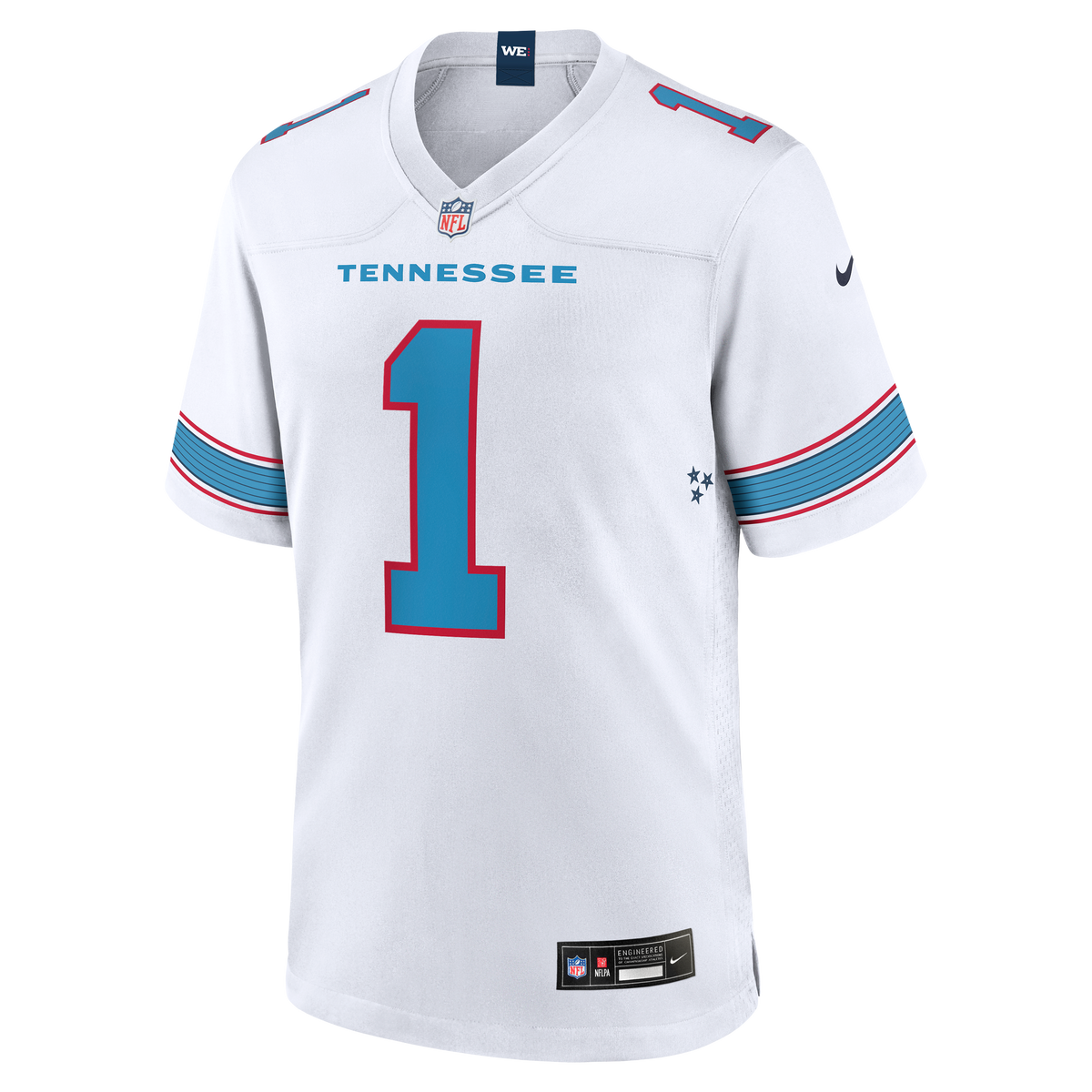 Men's Tennessee Titans Cameron Ward Light Blue Jersey