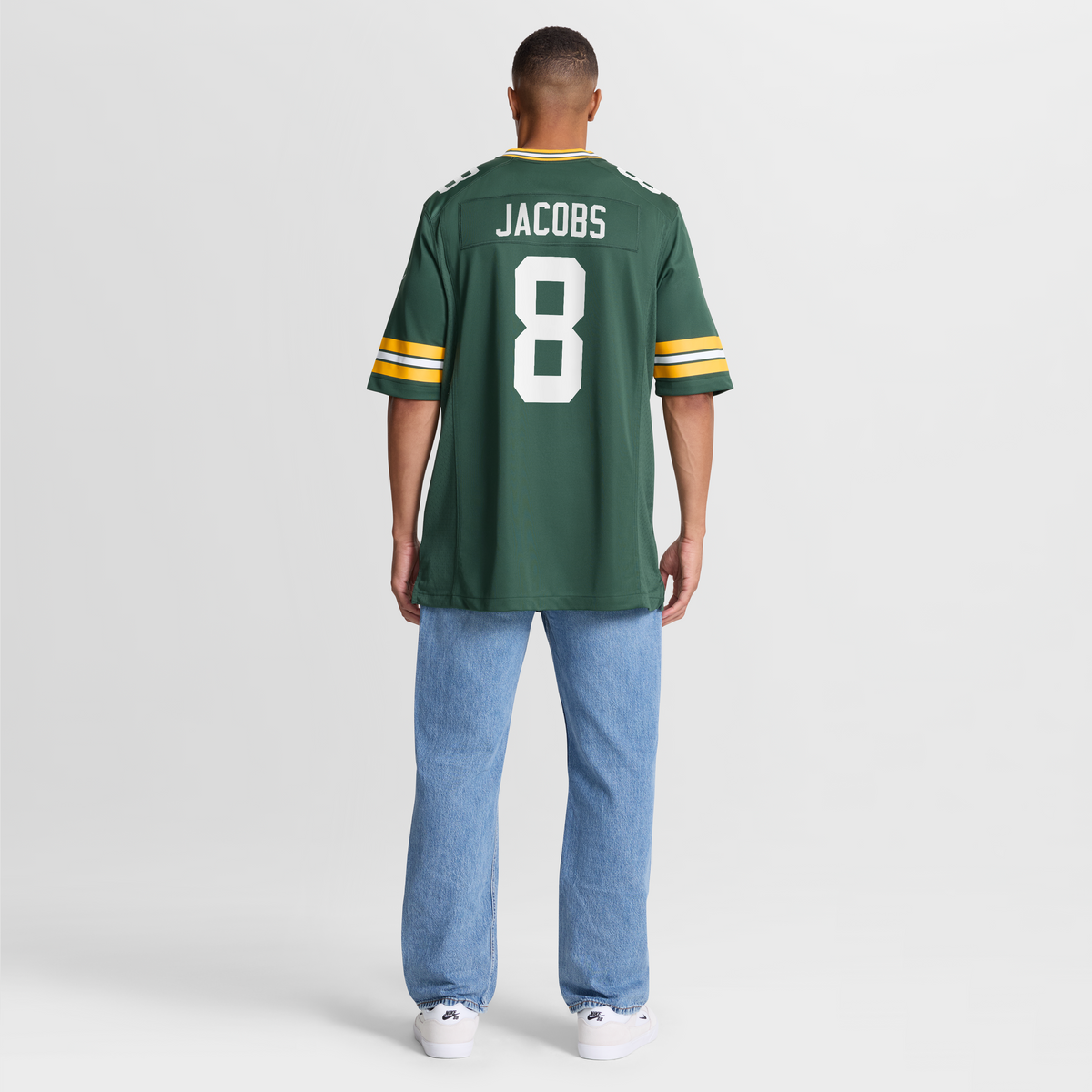 Men's Green Bay Packers Josh Jacobs Green Team Jersey