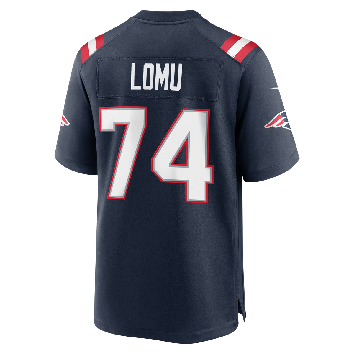 Men's New England Patriots Caleb Lomu Navy Team Jersey