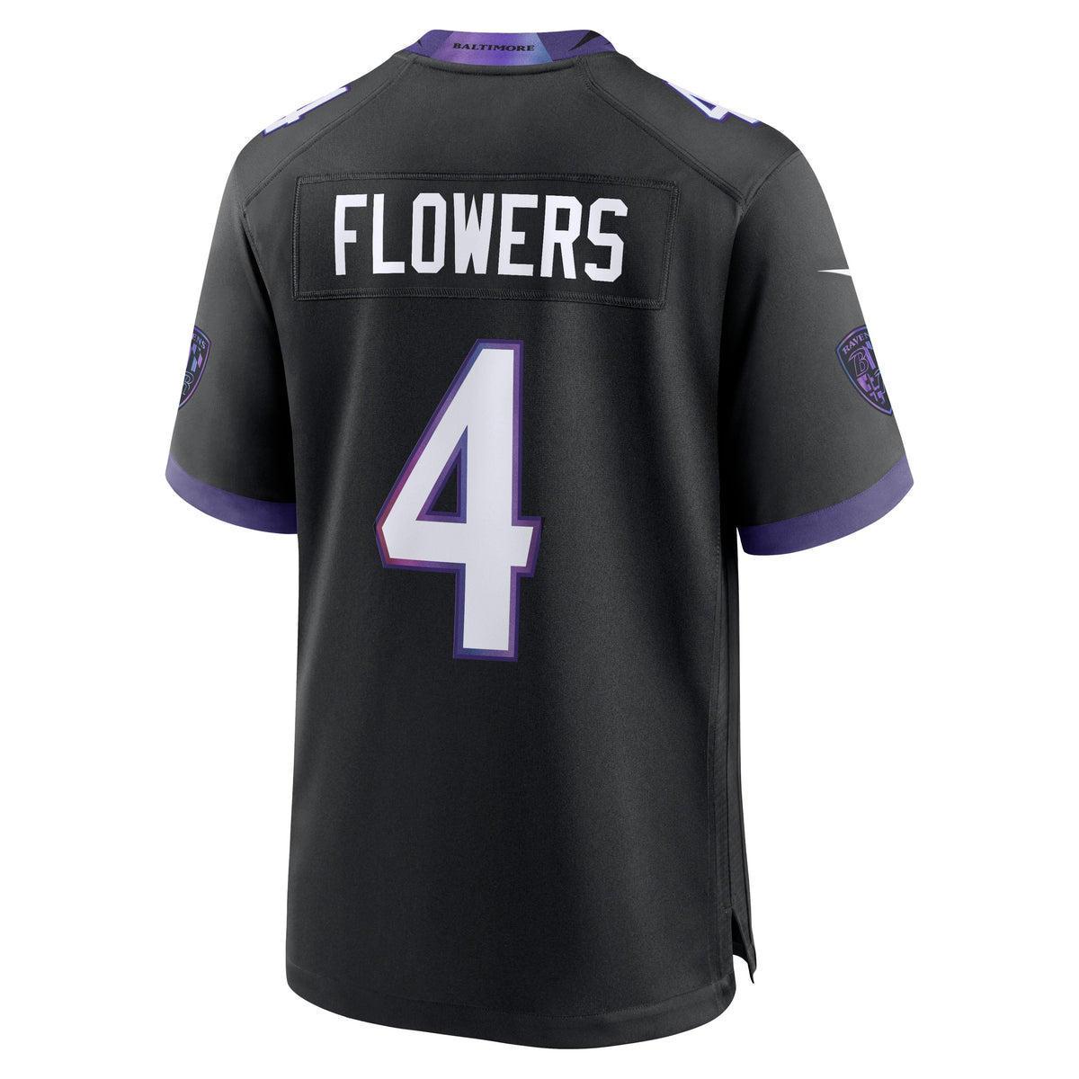 Men's Baltimore Ravens Zay Flowers Black Alternate Jersey