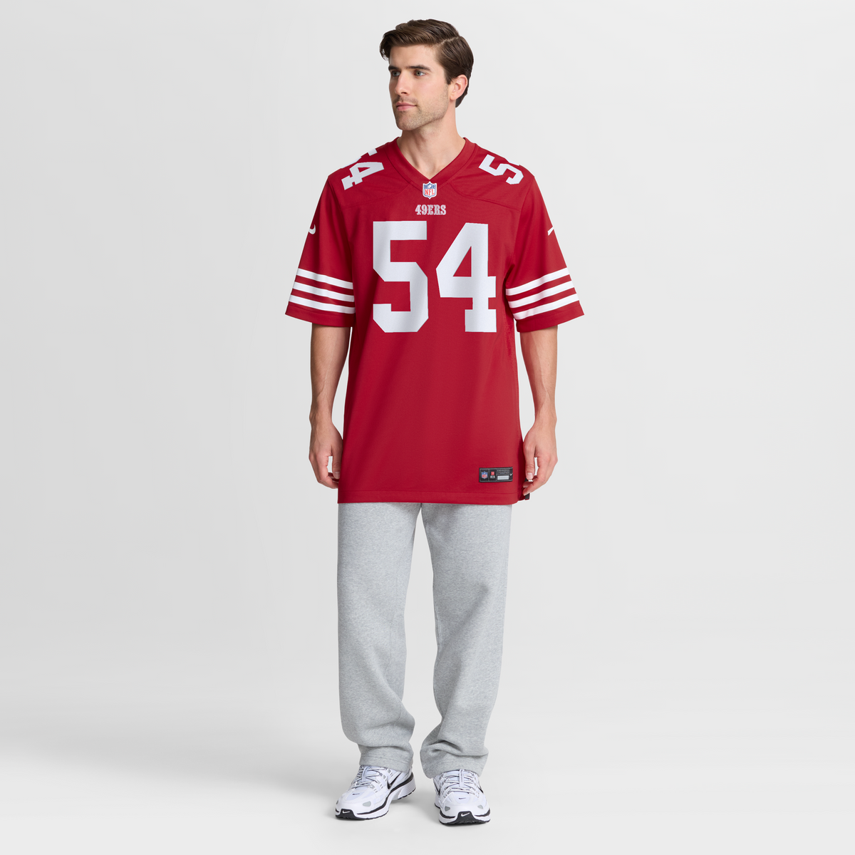 Men's San Francisco 49ers Fred Warner White Player Jersey