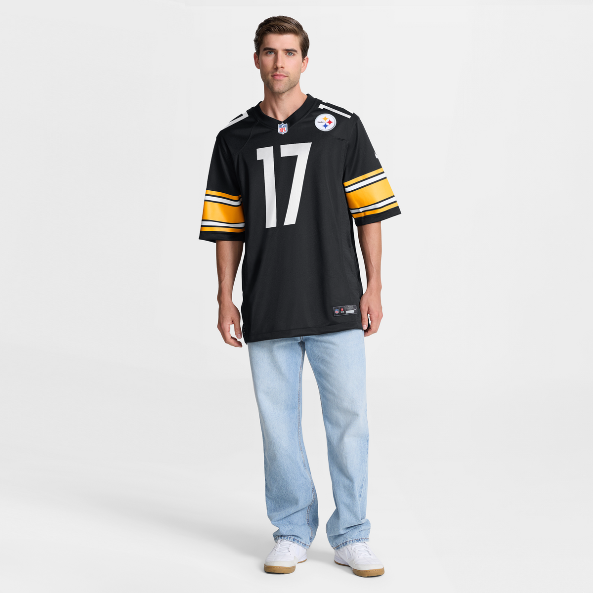 Men's Pittsburgh Steelers Germie Bernard Black Jersey