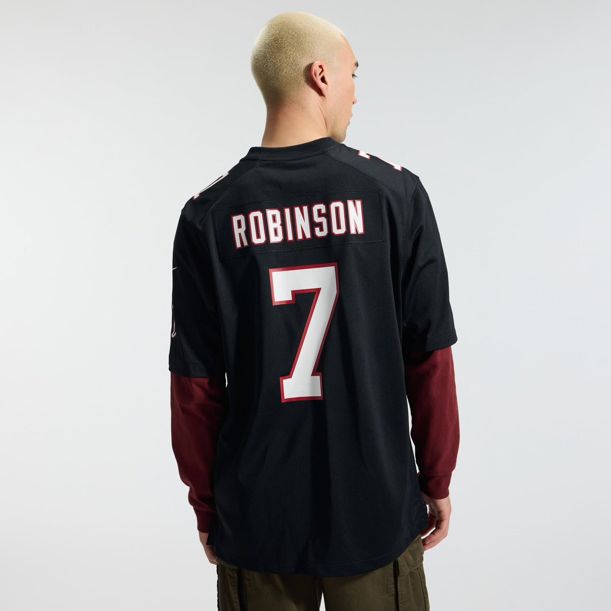 Men's Atlanta Falcons Bijan Robinson Black Throwback Jersey