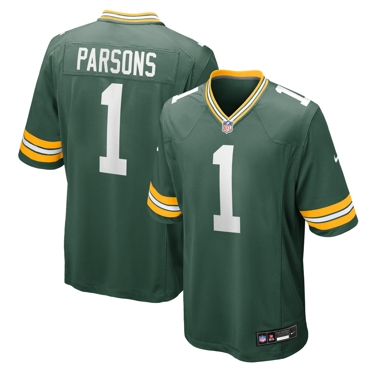 Men's Green Bay Packers Micah Parsons White Game Player Jersey