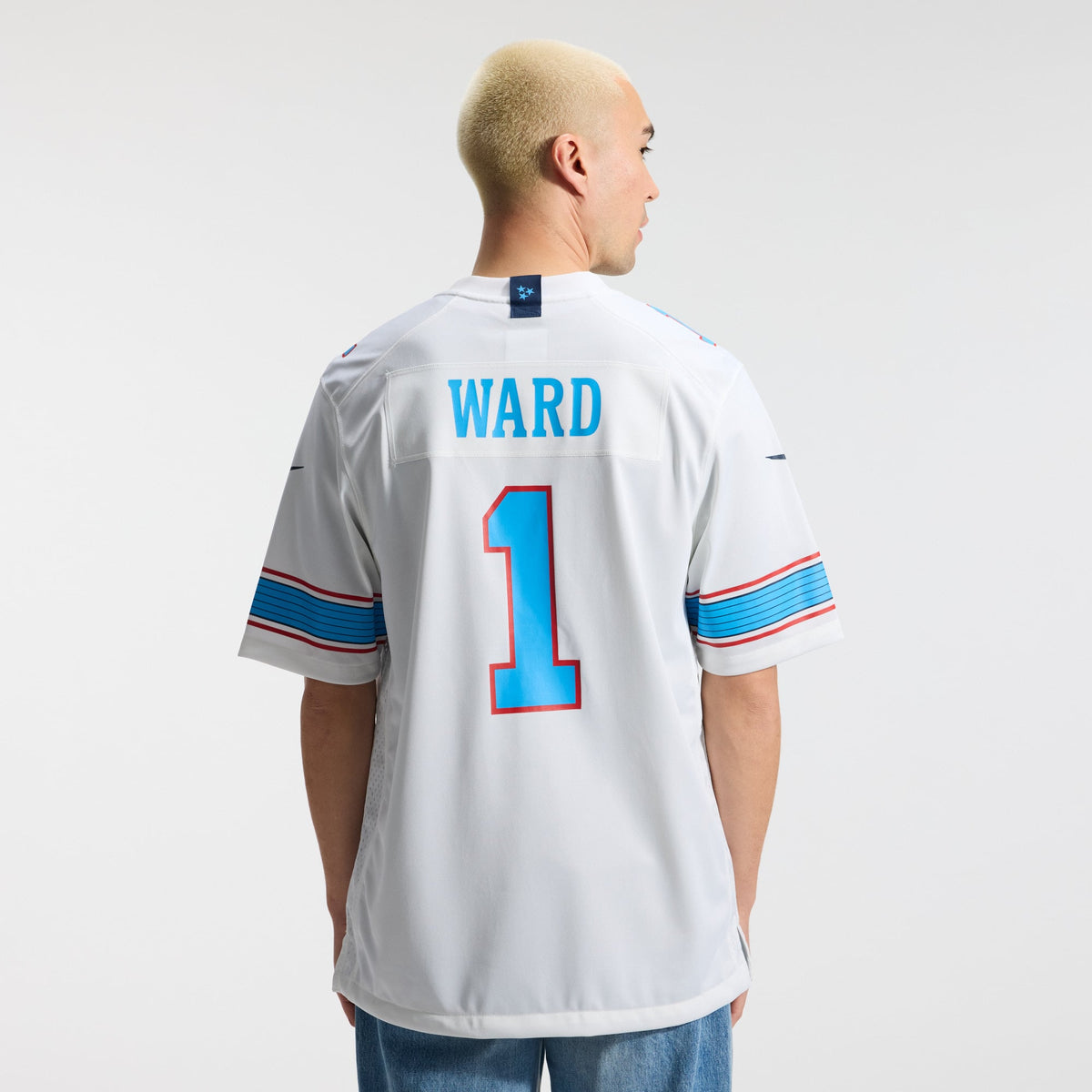 Men's Tennessee Titans Cameron Ward Light Blue Jersey