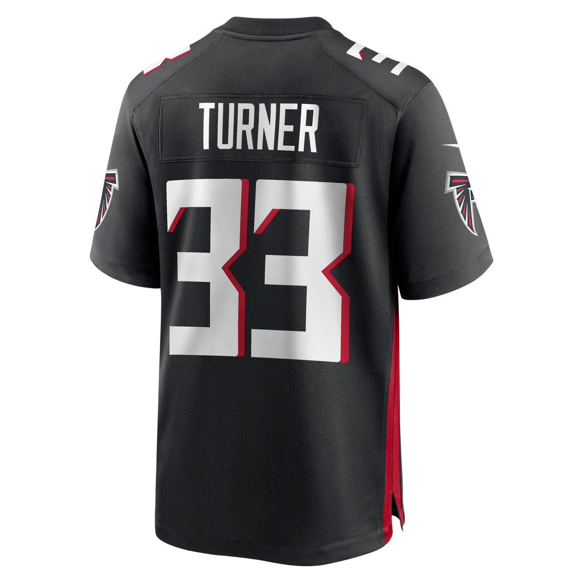 Men's Atlanta Falcons Michael Turner Black Game Retired Player Jersey