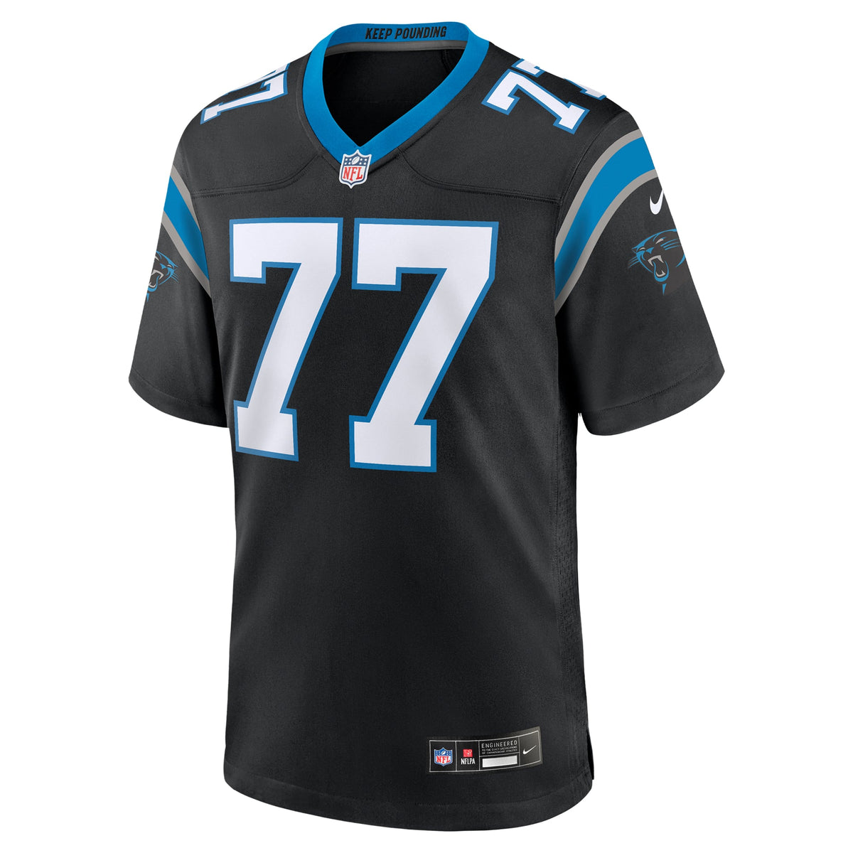 Men's Carolina Panthers Yosh Nijman Black Jersey