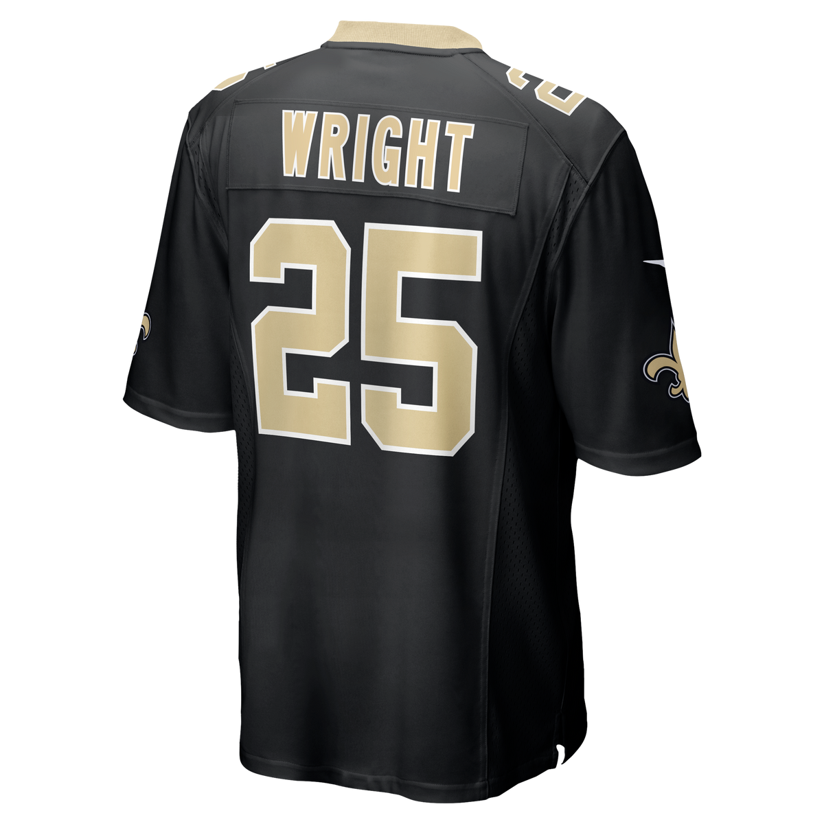 Men's New Orleans Saints Rejzohn Wright Black Team Jersey
