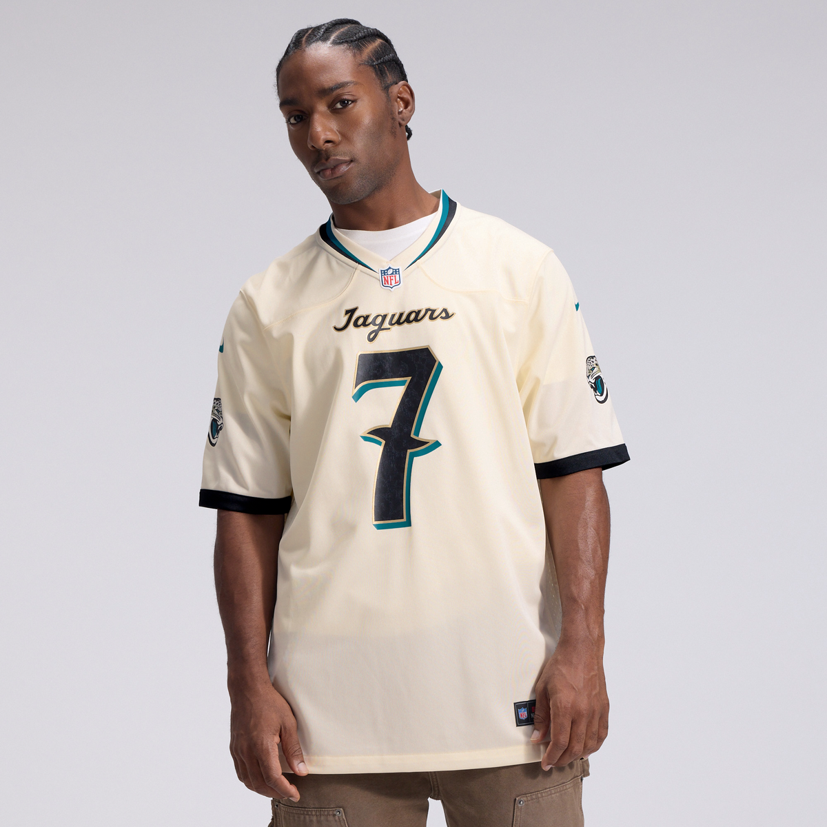 Men's Jacksonville Jaguars Brian Thomas Jr Natural 2026 Rivalries Collection Jersey