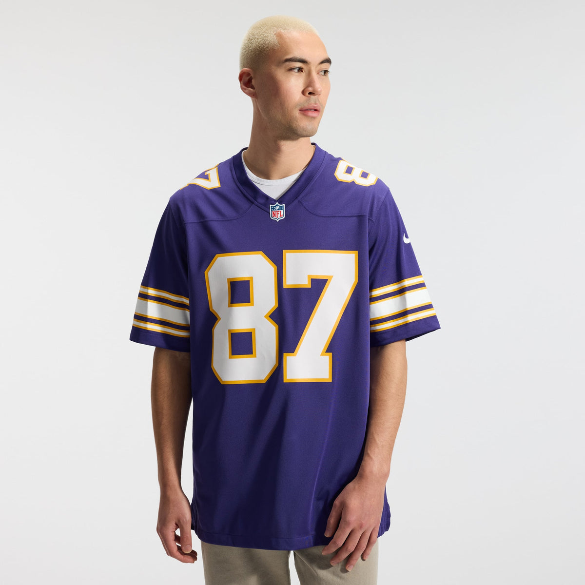 Men's Minnesota Vikings T J Hockenson Purple Classic Player Jersey