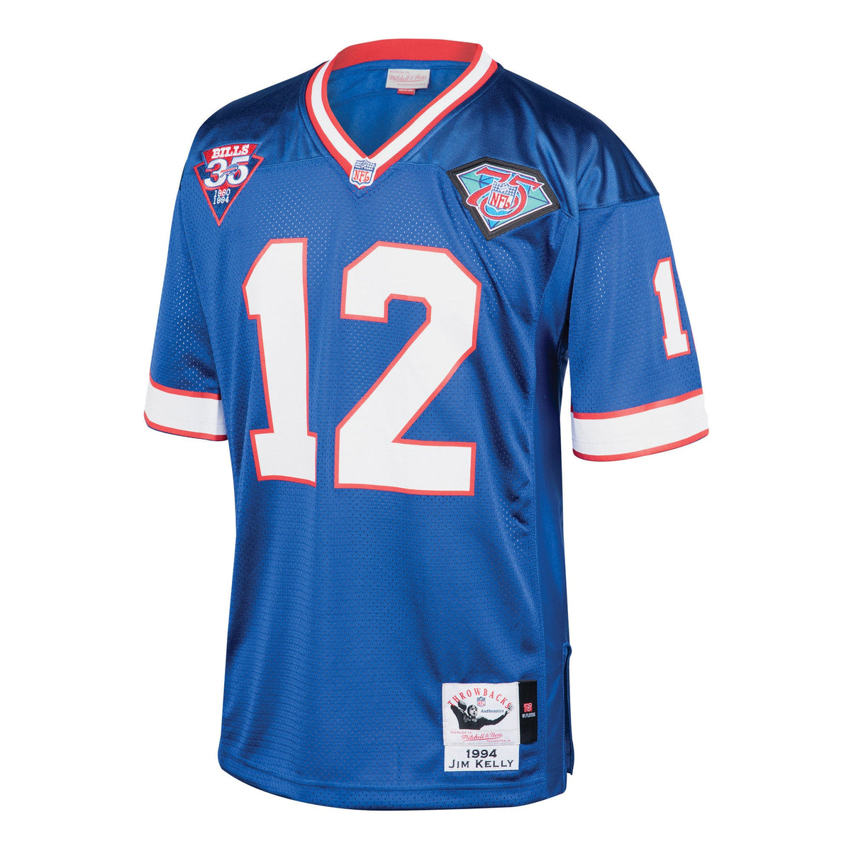 Men's Buffalo Bills 1994 Jim Kelly Royal Throwback Retired Player Jersey