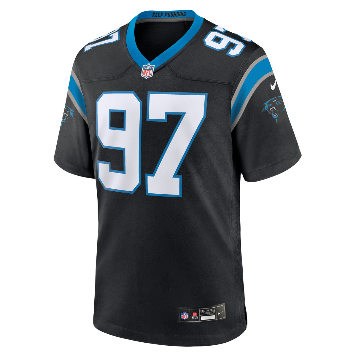Men's Carolina Panthers Bobby Brown III Black Team Jersey