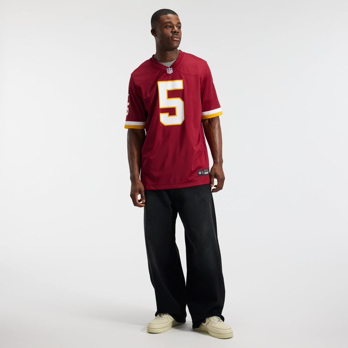 Hail Raiser Men's Washington Commanders Jayden Daniels Black Alternate Jersey