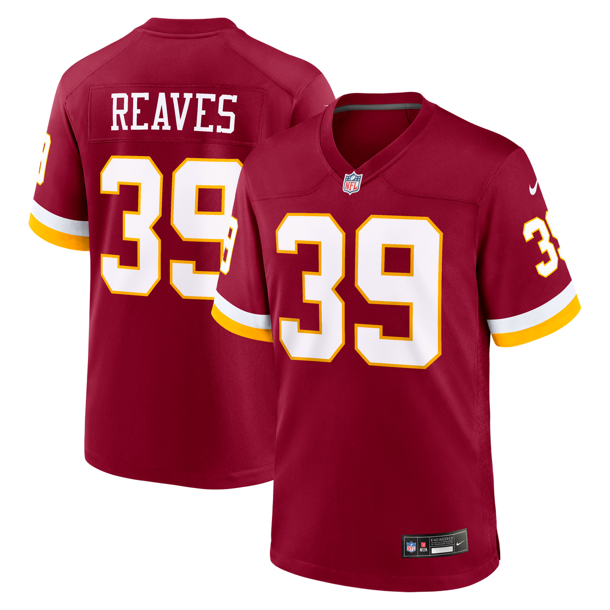 Men's Washington Commanders Jeremy Reaves Burgundy Jersey