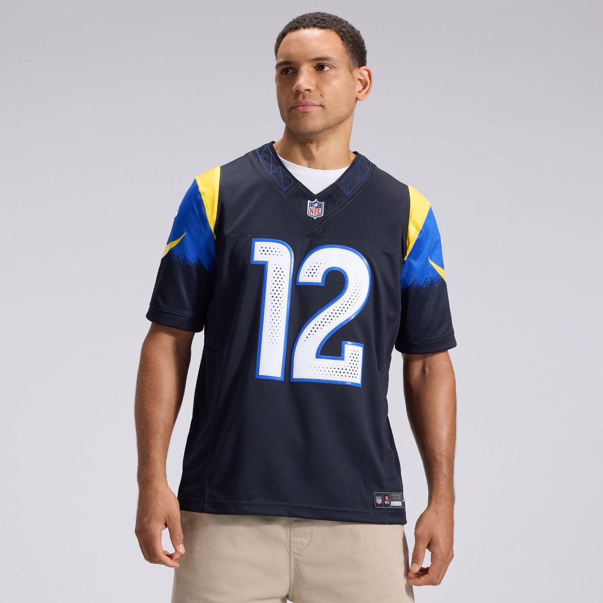 Men's Los Angeles Rams Puka Nacua Dark Blue Rivalries Collection Stitched Jersey