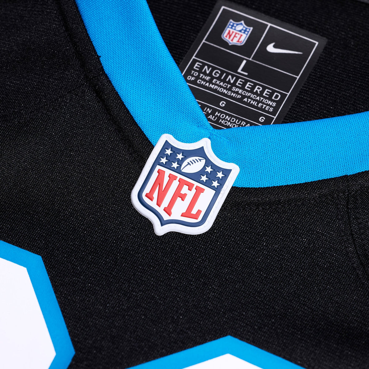 Men's Carolina Panthers Akayleb Evans Black Team Jersey
