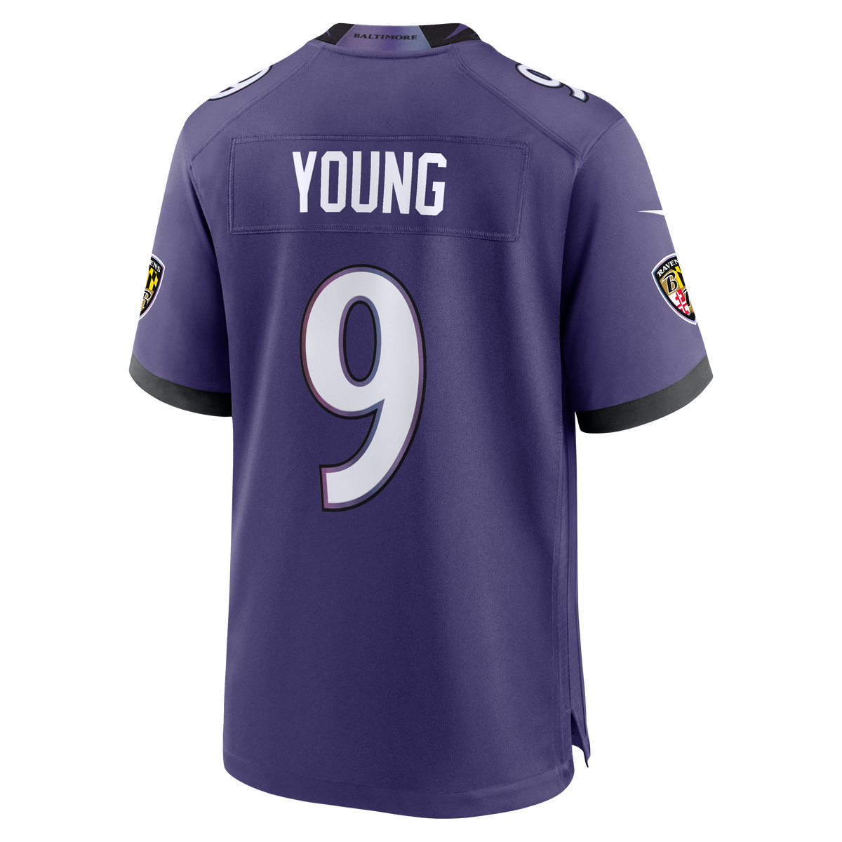 Men's Baltimore Ravens Zion Young Purple Team Jersey