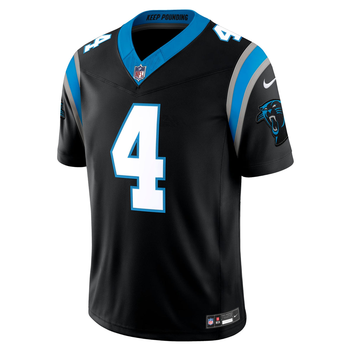 Men's Carolina Panthers Tetairoa McMillan Black Team Stitched Jersey