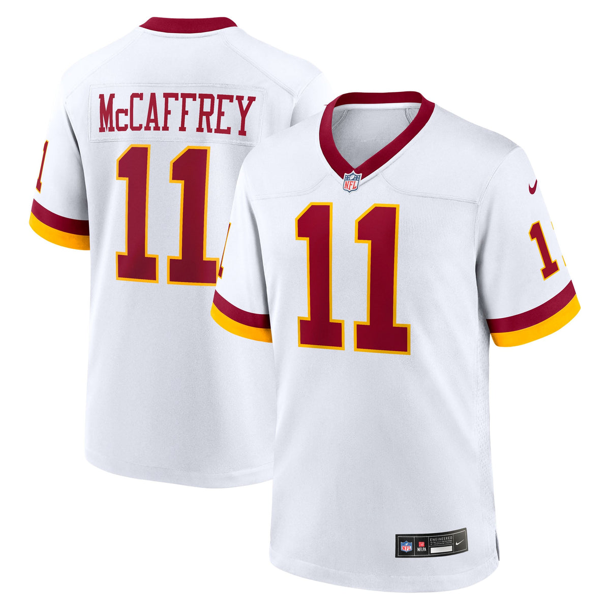 Men's Washington Commanders Luke McCaffrey White Game Super Bowl Era Jersey