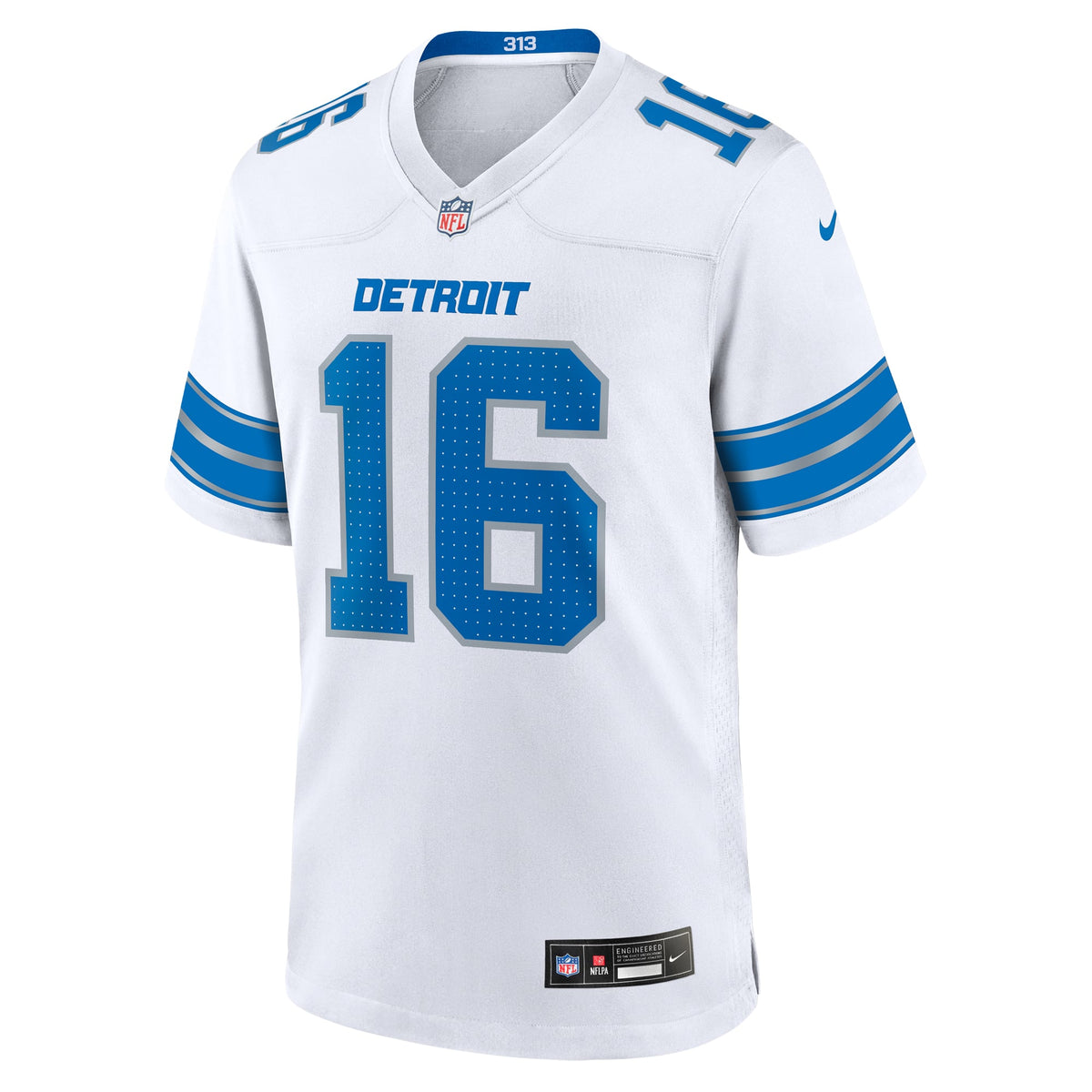 Men's Detroit Lions Jared Goff White Jersey