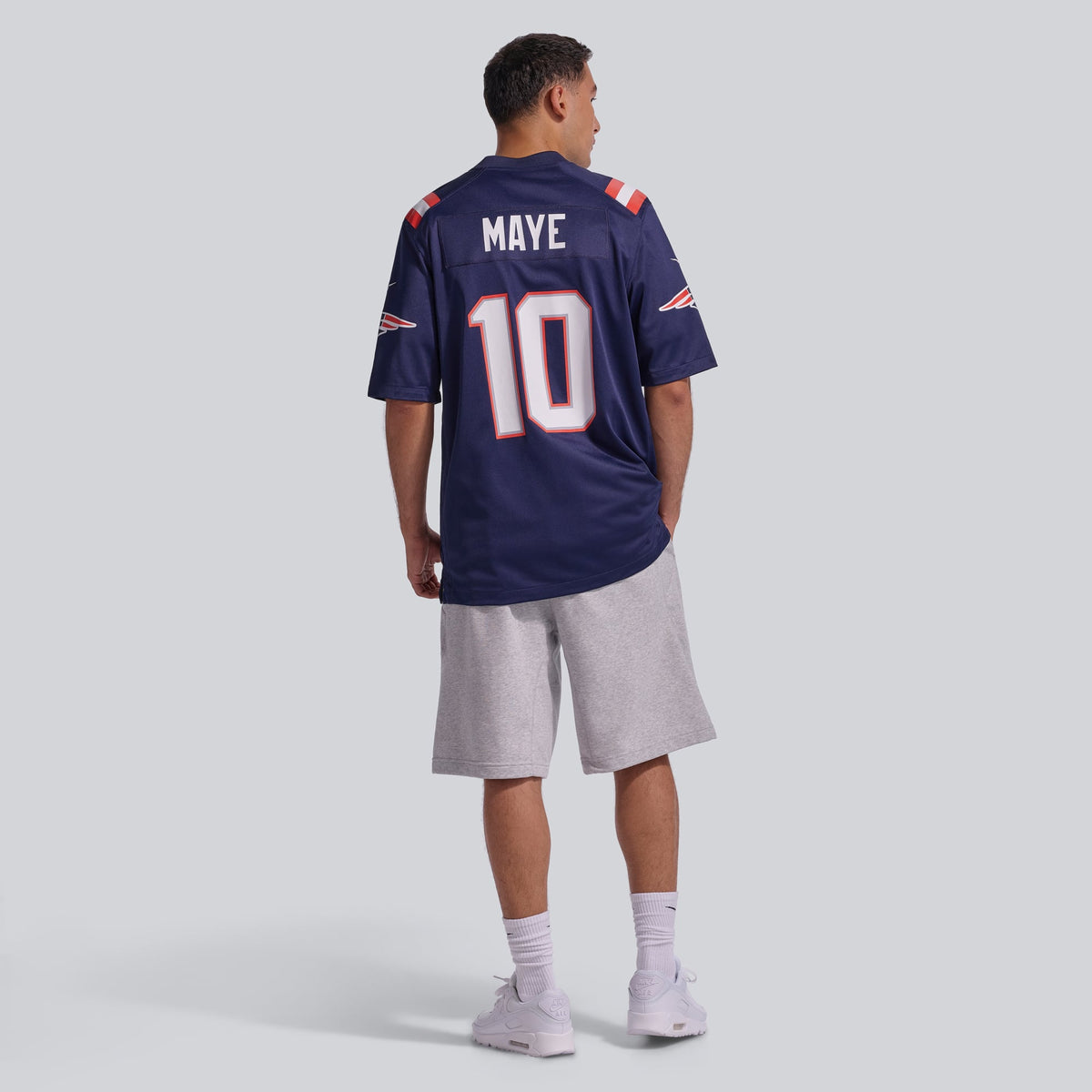 Men's New England Patriots Drake Maye Navy Player Jersey