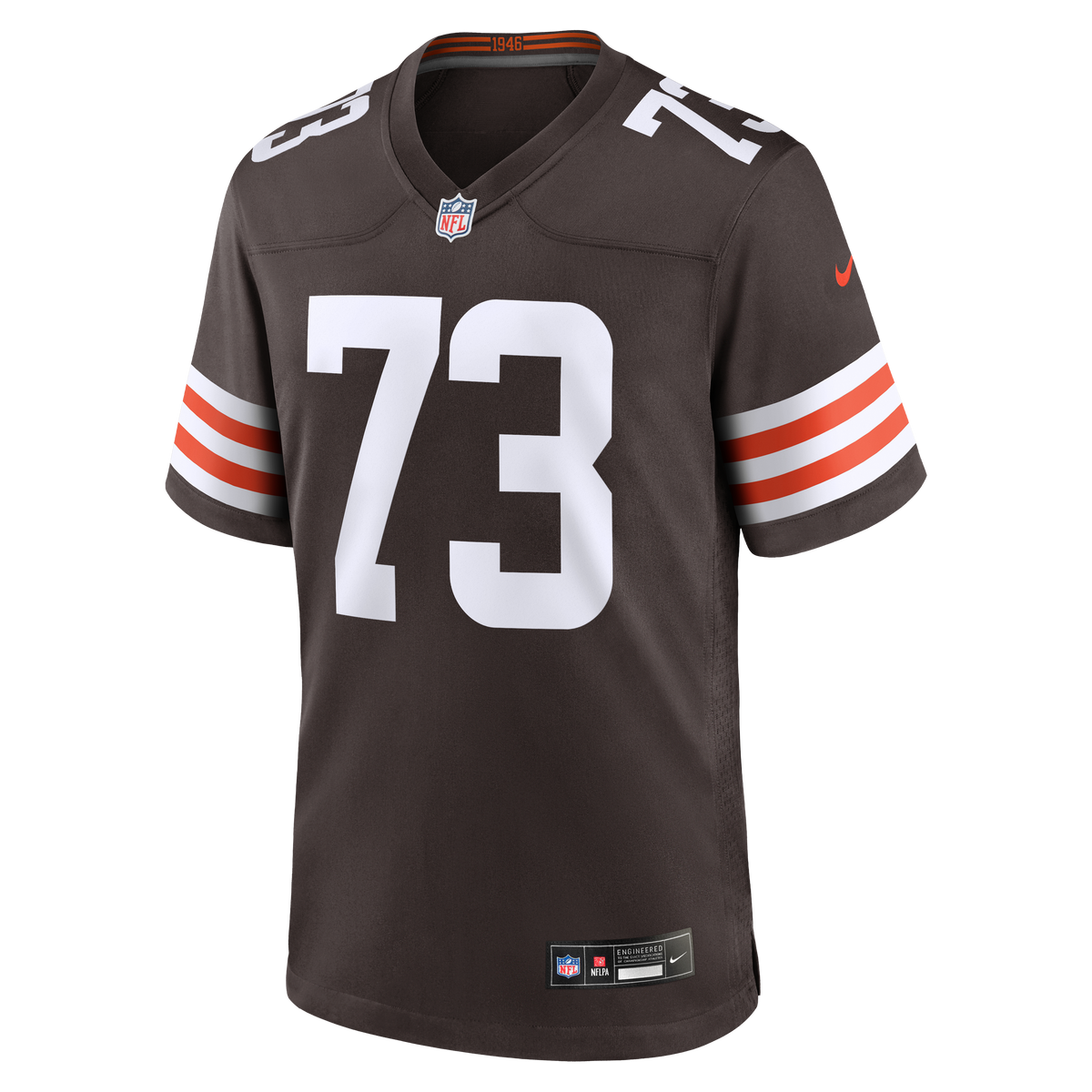 Men's Cleveland Browns Joe Thomas Brown Retired Game Player Jersey