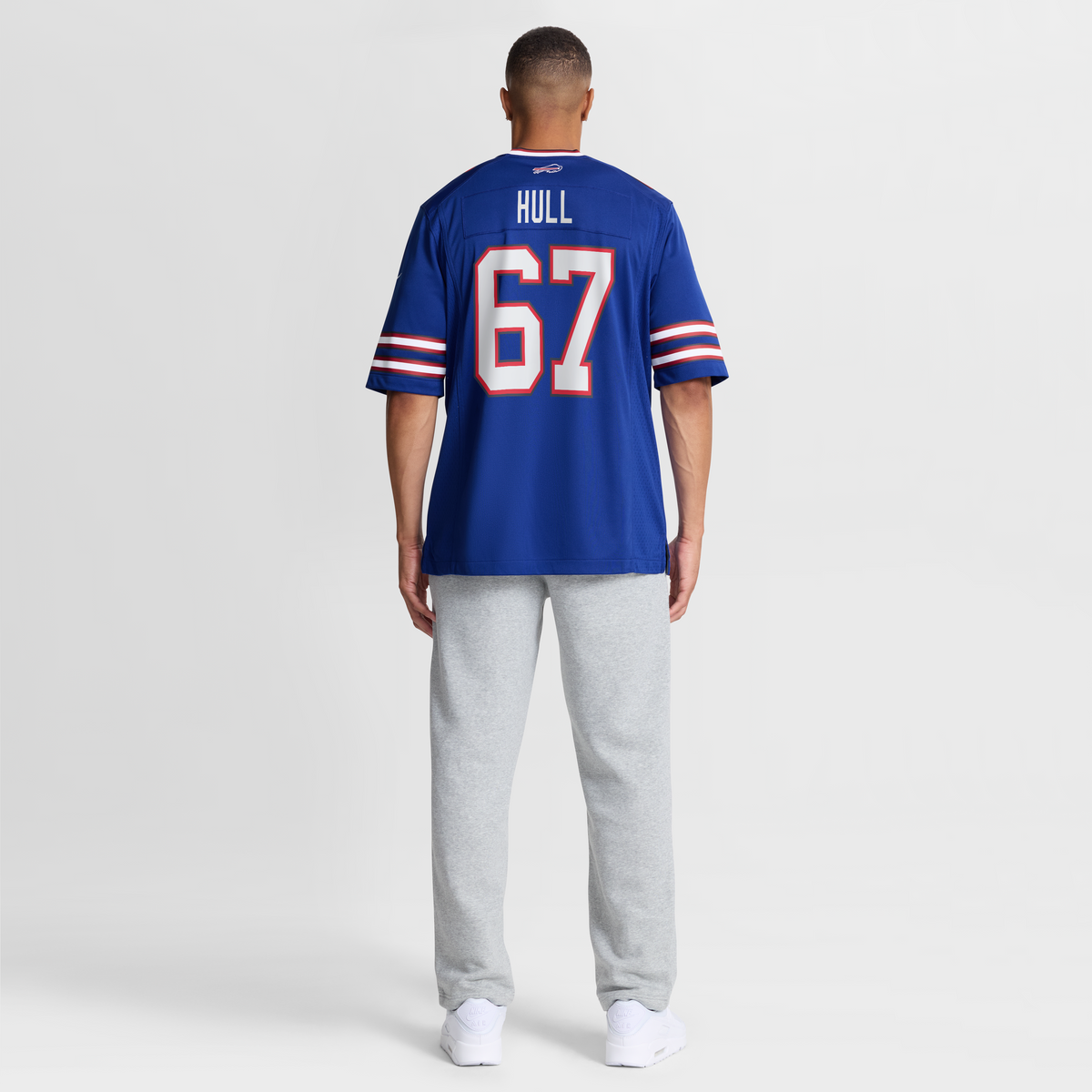 Men's Buffalo Bills Kent Hull Royal Game Retired Player Jersey