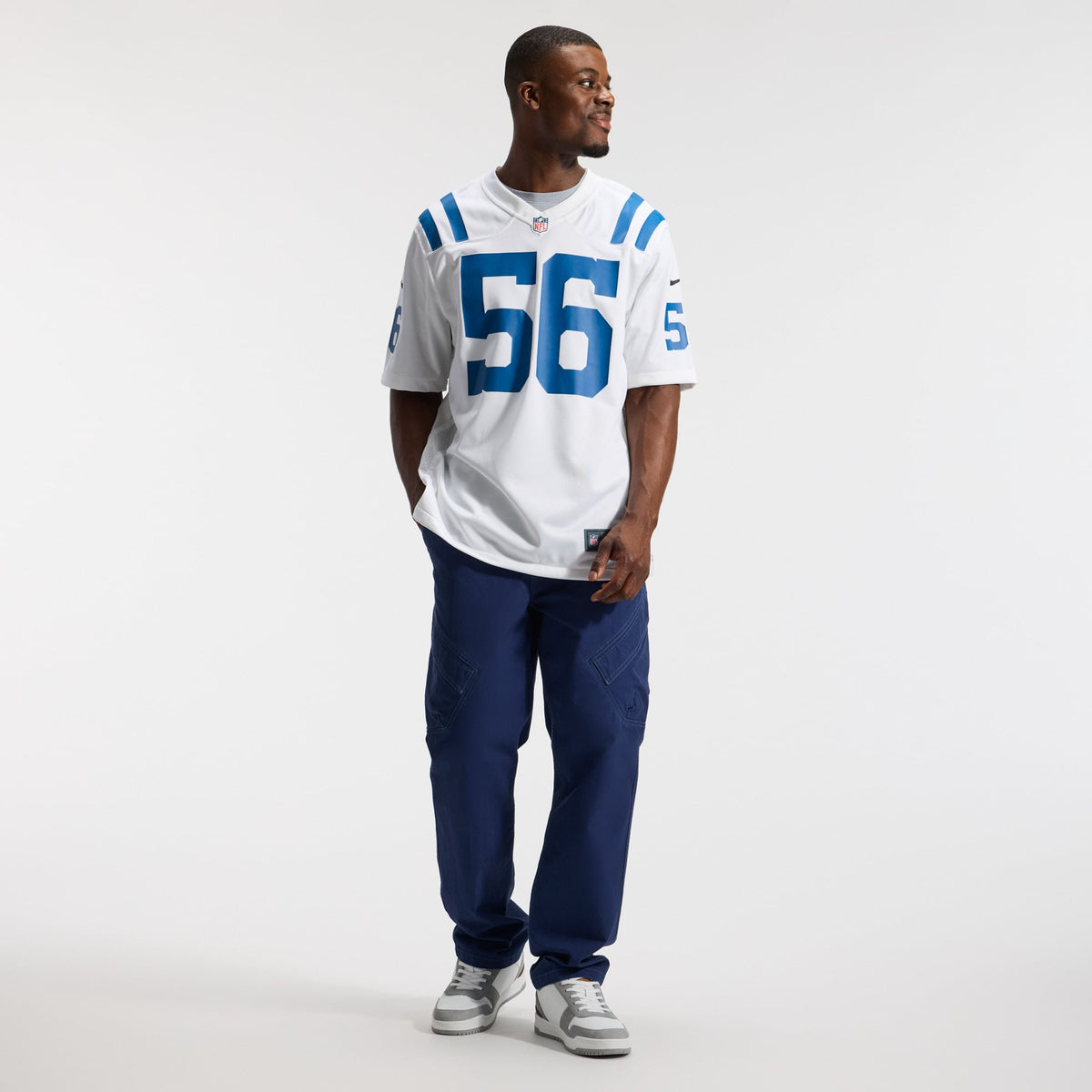 Men's Indianapolis Colts Quenton Nelson White Game Player Jersey