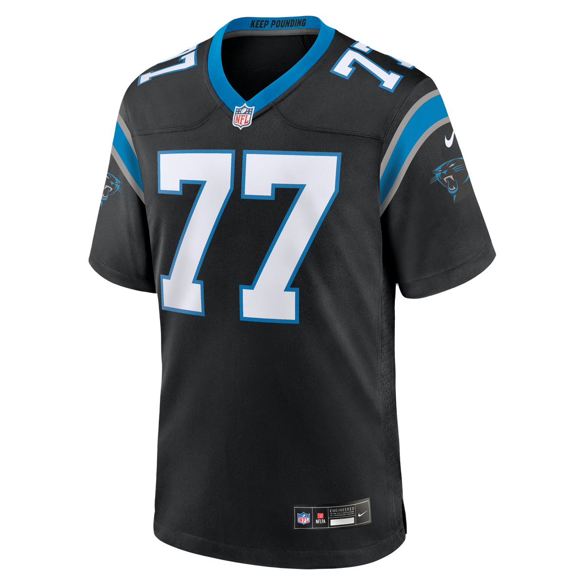 Men's Carolina Panthers Luke Fortner Black Team Jersey