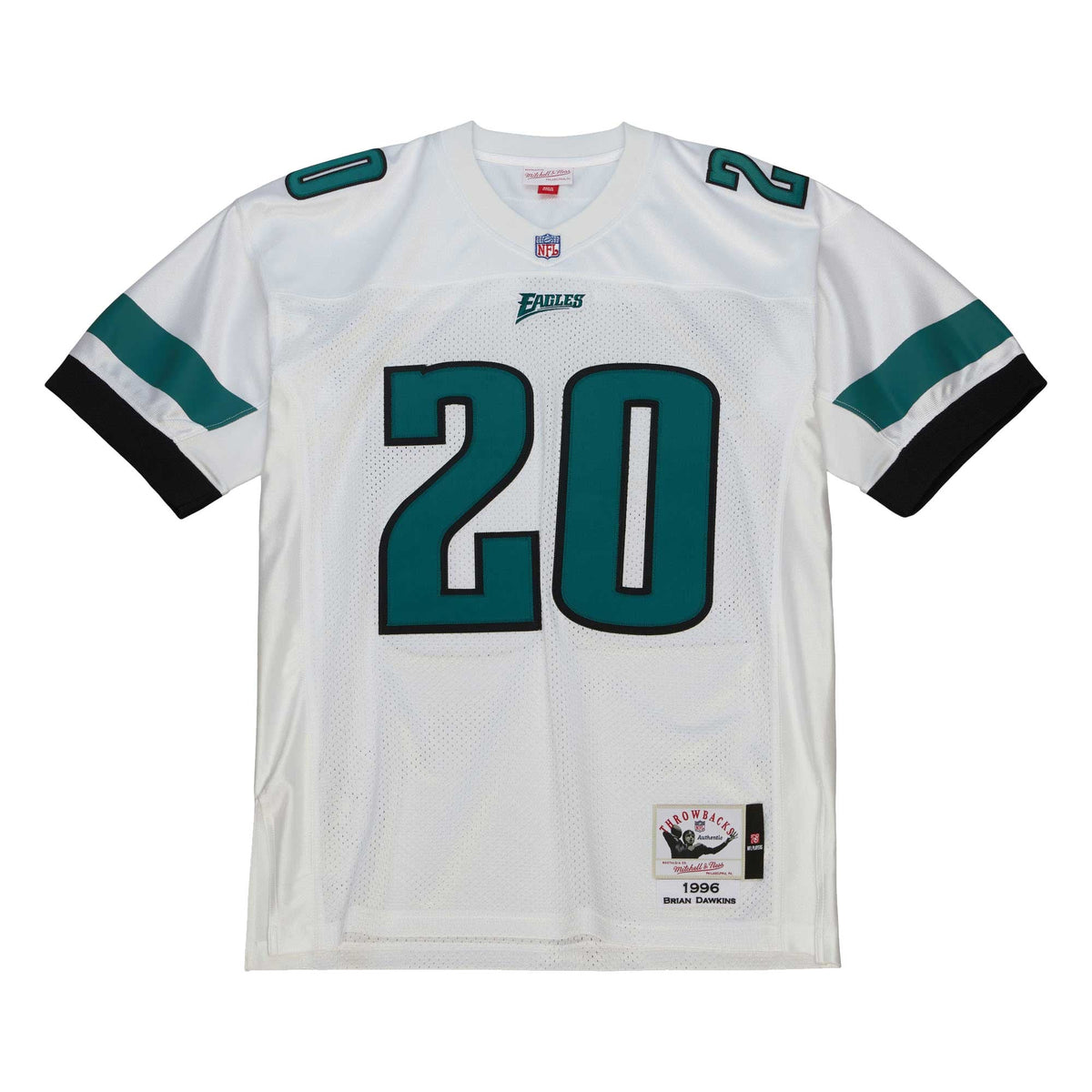 Men's Philadelphia Eagles 1996 Brian Dawkins White Throwback Retired Player Jersey
