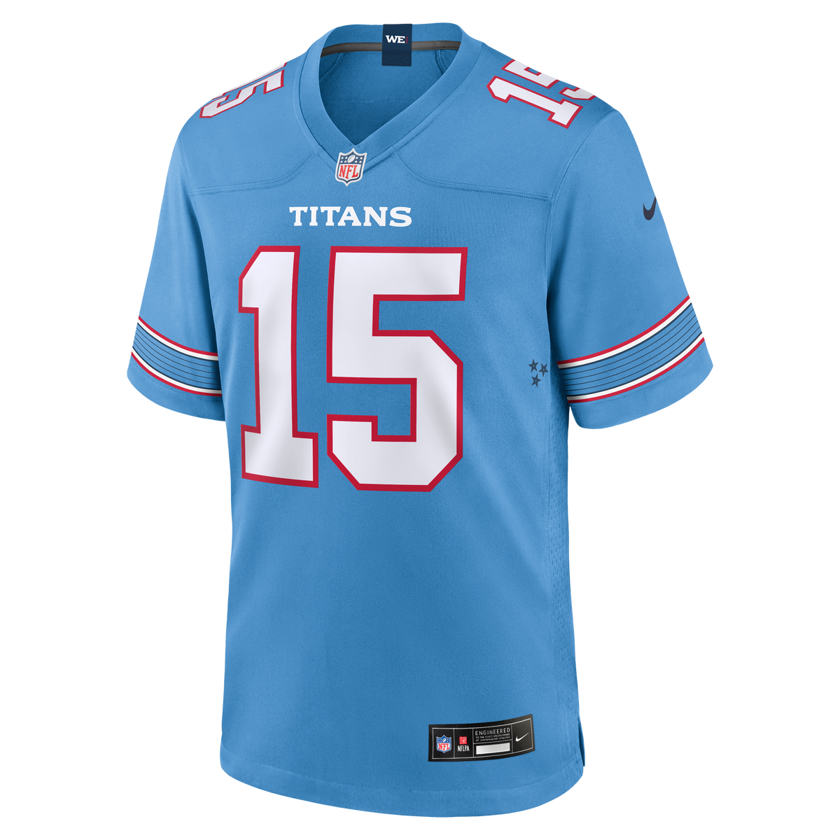 Men's Tennessee Titans Keldric Faulk Light Blue Team Jersey