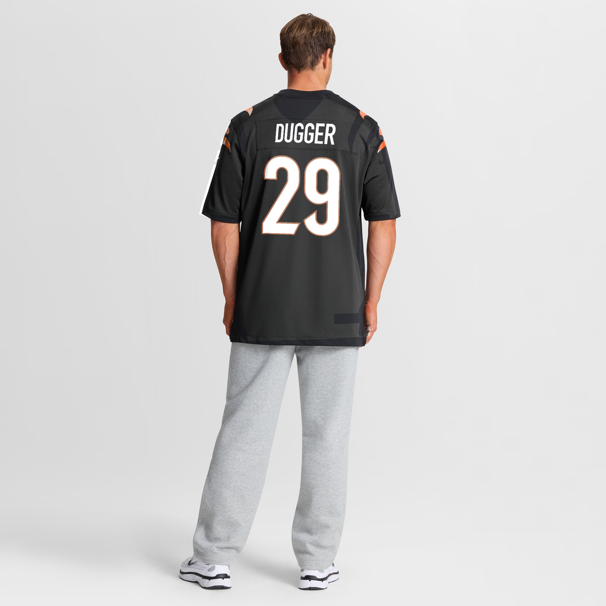 Men's Cincinnati Bengals Kyle Dugger Black Team Jersey