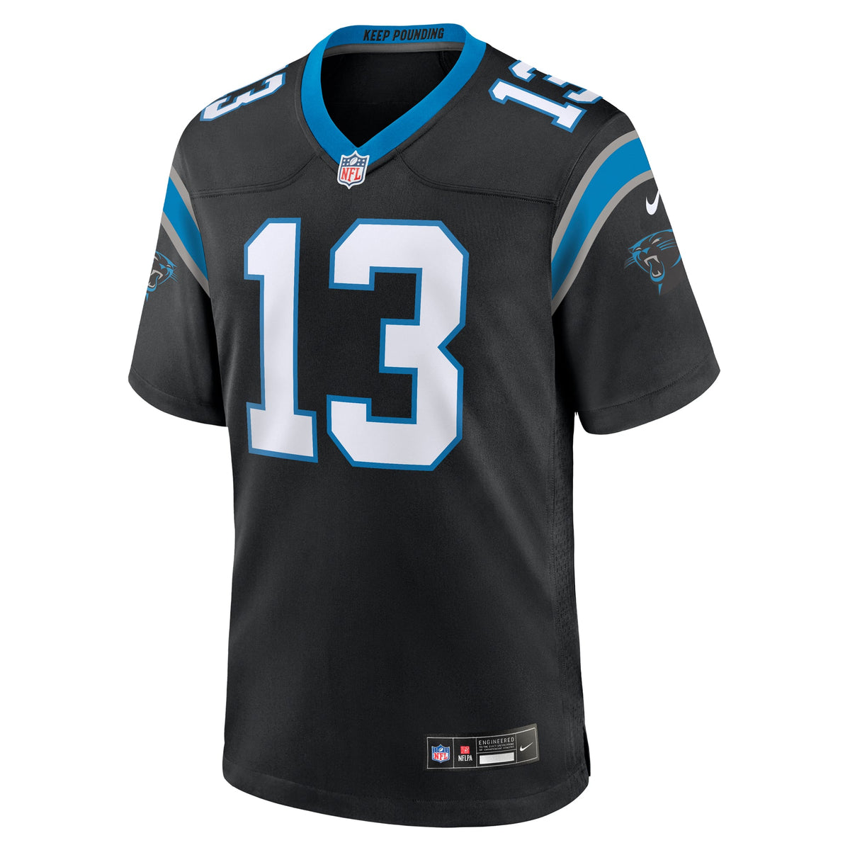 Men's Carolina Panthers Hunter Renfrow Black Team Jersey