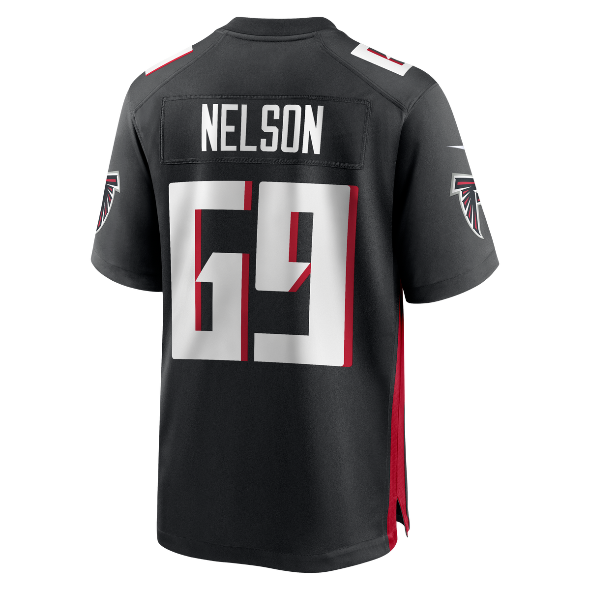 Men's Atlanta Falcons Jack Nelson Black Team Jersey