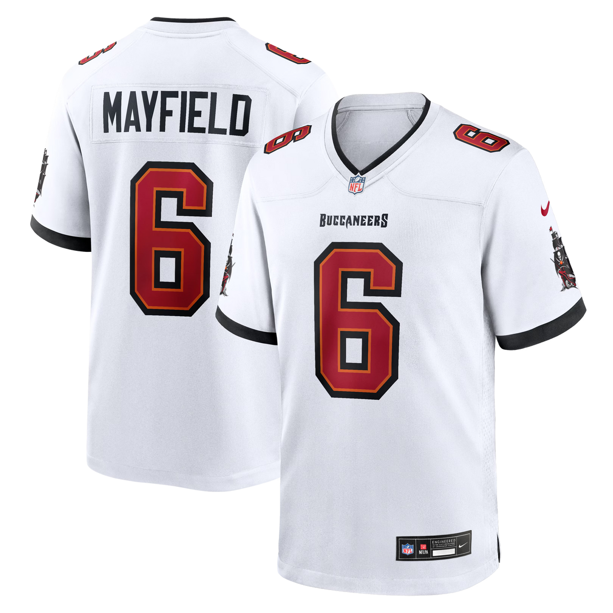 Men's Tampa Bay Buccaneers Baker Mayfield Pewter Alternate Game Player Jersey