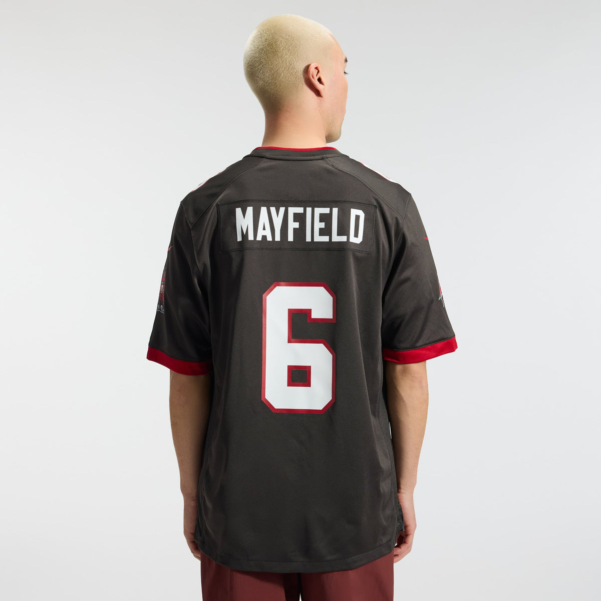 Men's Tampa Bay Buccaneers Baker Mayfield Pewter Alternate Game Player Jersey