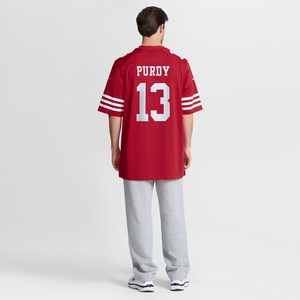 Men's San Francisco 49ers Brock Purdy Scarlet 80th Anniversary Jersey