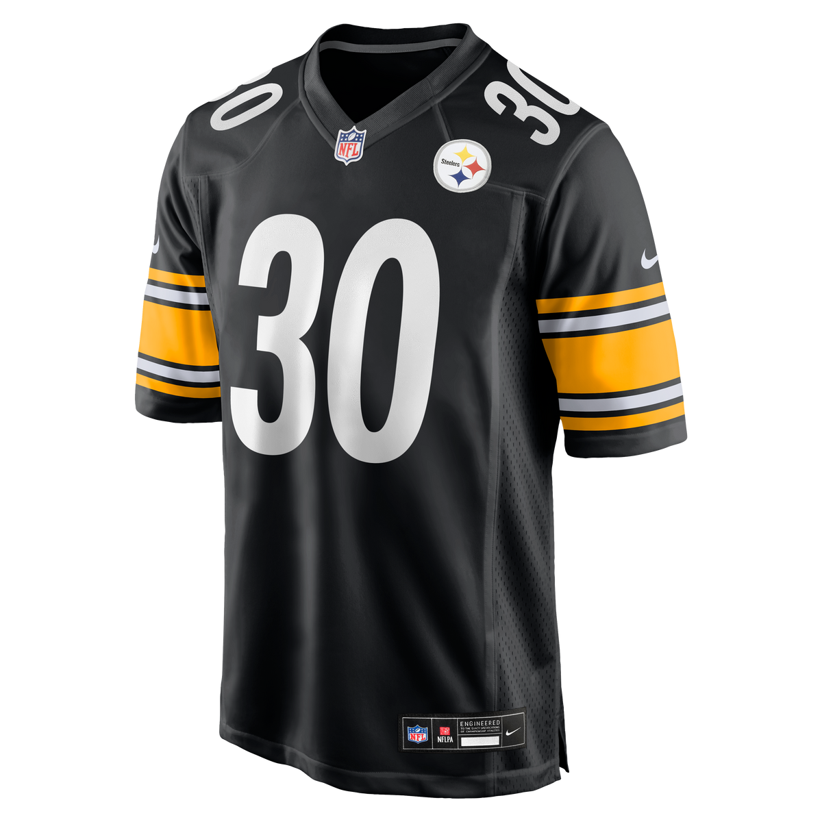Men's Pittsburgh Steelers Jaylen Warren Black Game Player Jersey