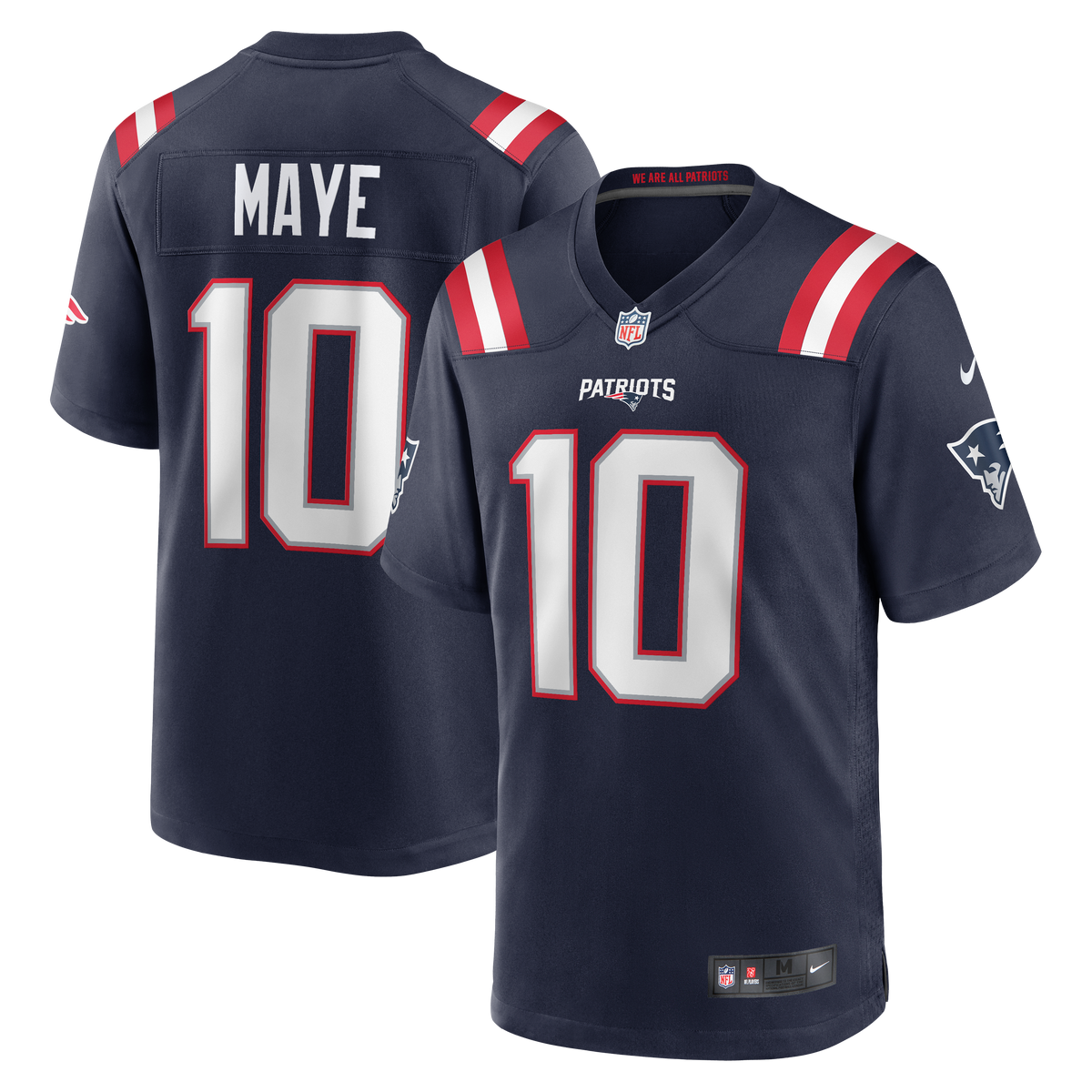 Men's New England Patriots Drake Maye Navy Player Jersey
